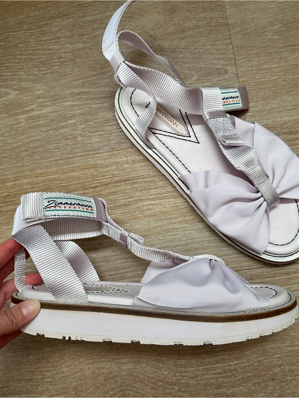 Zimmermann Recreation Lilac Bow Ribbon sandals 39